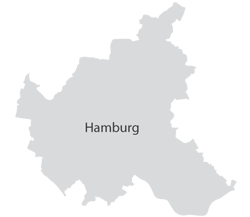 Landkarte Hamburg